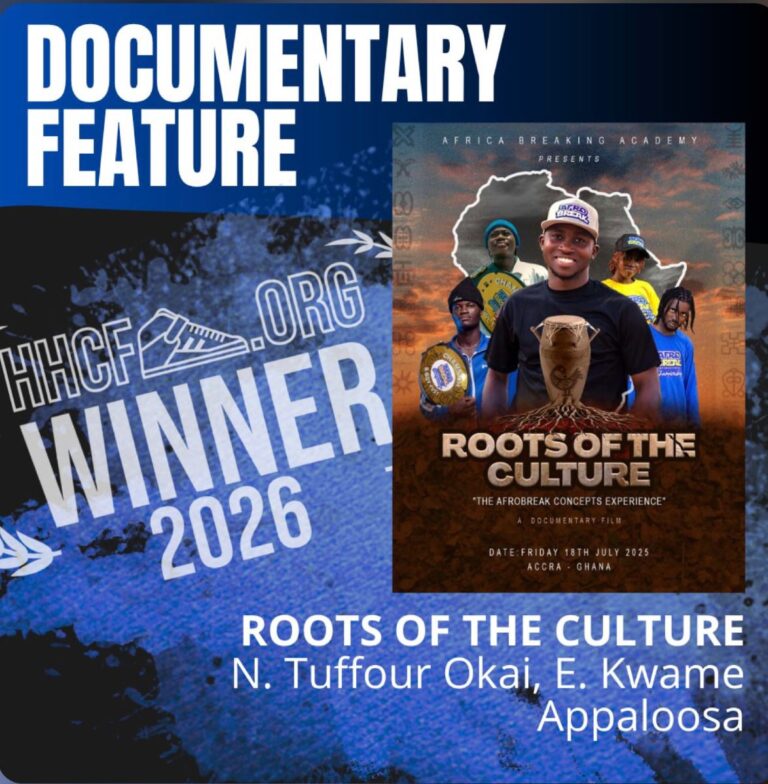 FROM ACCRA TO ROME :GHANAIAN DANCER BBOY LYRICX WINS BEST FEATURED DOCUMENTARY AT HIP HOP CINEFEST 2026.